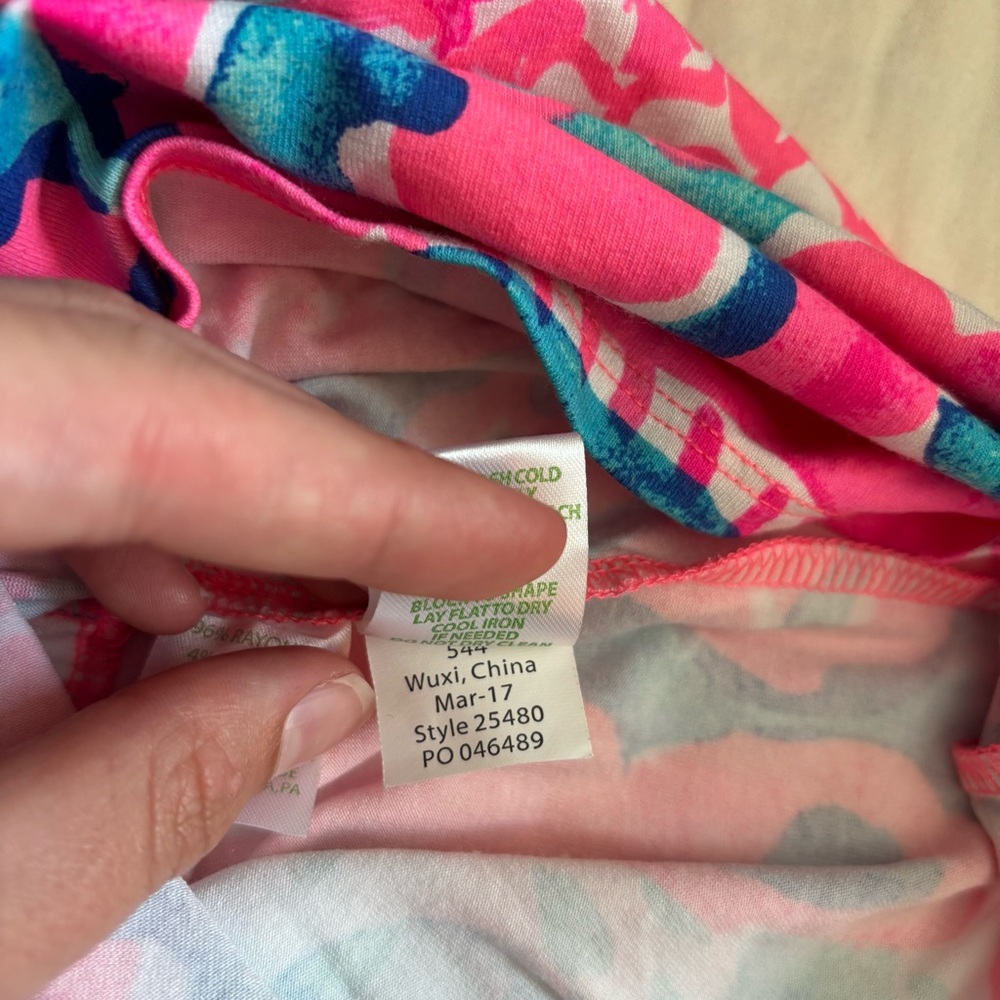 Lilly Pulitzer Klea Romper Off the Shoulder Coral Reef I'm So Jelly Jumpsuit S - Picture 11 of 11